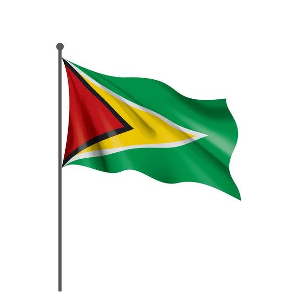 Guyana vlag, vector illustratie op een witte achtergrond — Stockvector