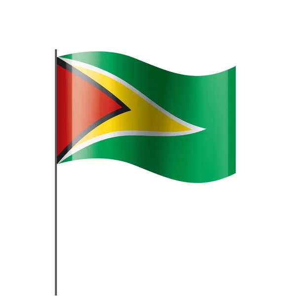 Bandera de Guyana, ilustración vectorial sobre fondo blanco — Vector de stock