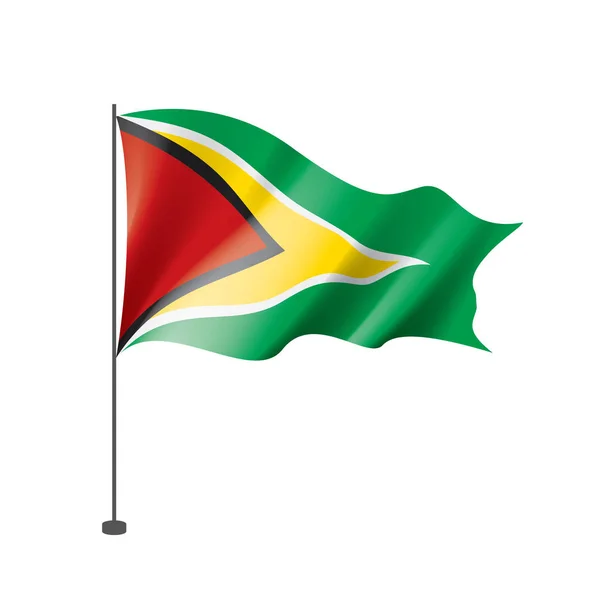 Guyana flagga, vektor illustration på en vit bakgrund — Stock vektor