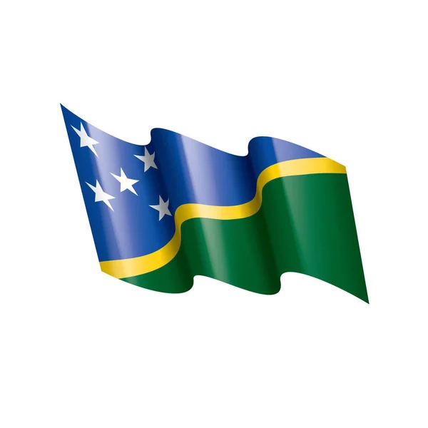 Solomon Islands vlag, vector illustratie op een witte achtergrond — Stockvector