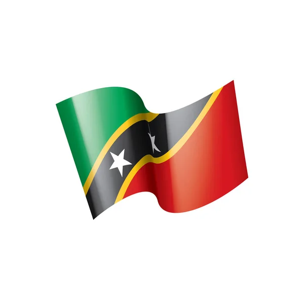 Bandeira de São Cristóvão e Nevis, ilustração vetorial sobre fundo branco —  Vetores de Stock