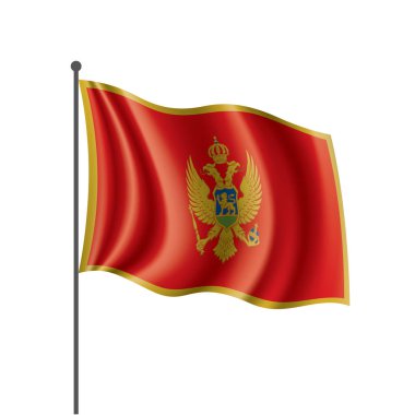 Montgro bayrağı, beyaz arkaplanda vektör illüstrasyonu