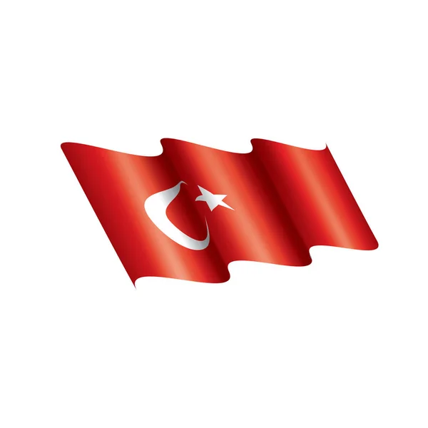 Drapeau Turquie, illustration vectorielle sur fond blanc — Image vectorielle