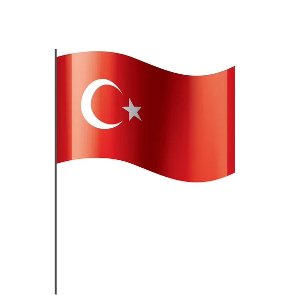 Drapeau Turquie, illustration vectorielle sur fond blanc — Image vectorielle