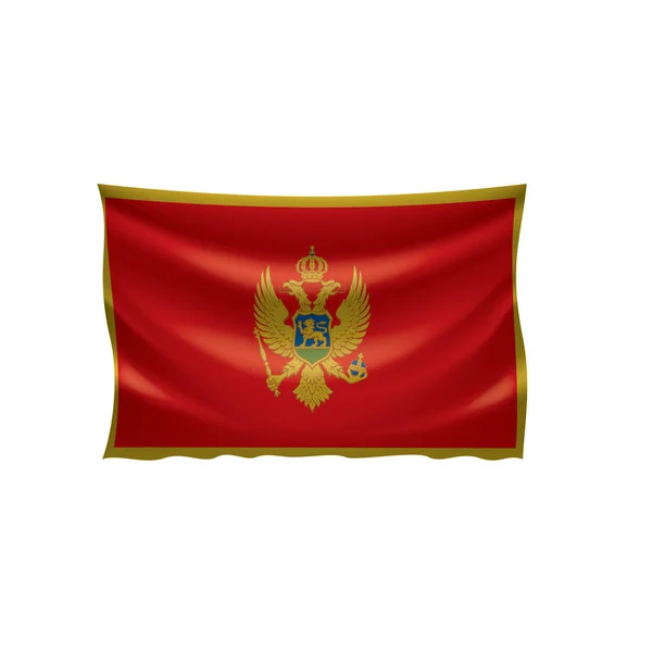Bandiera montenegro, illustrazione vettoriale su sfondo bianco — Vettoriale Stock