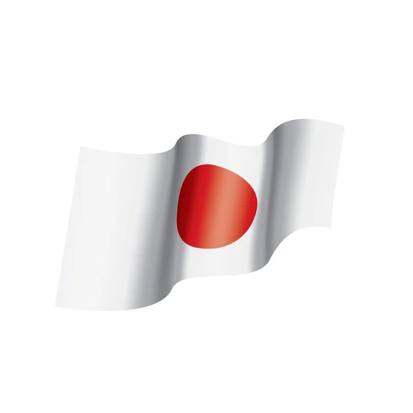 Japońska flaga, wektor ilustracja na białym tle — Wektor stockowy