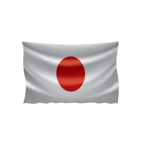 Drapeau du Japon, illustration vectorielle sur fond blanc — Image vectorielle