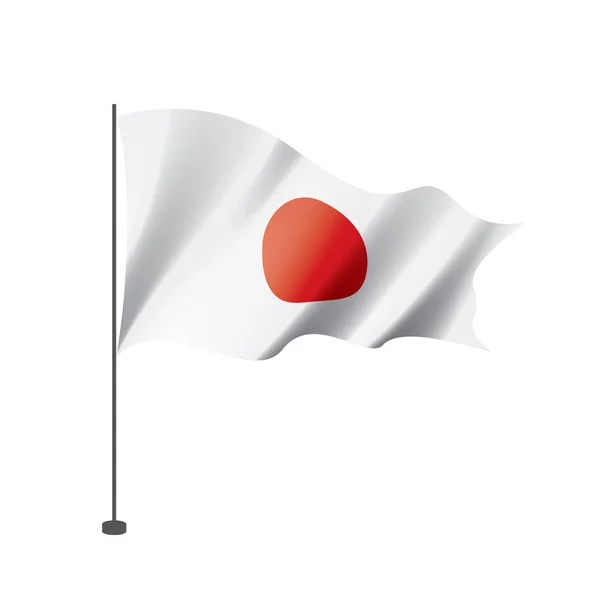 Bandera de Japón, ilustración vectorial sobre fondo blanco — Vector de stock