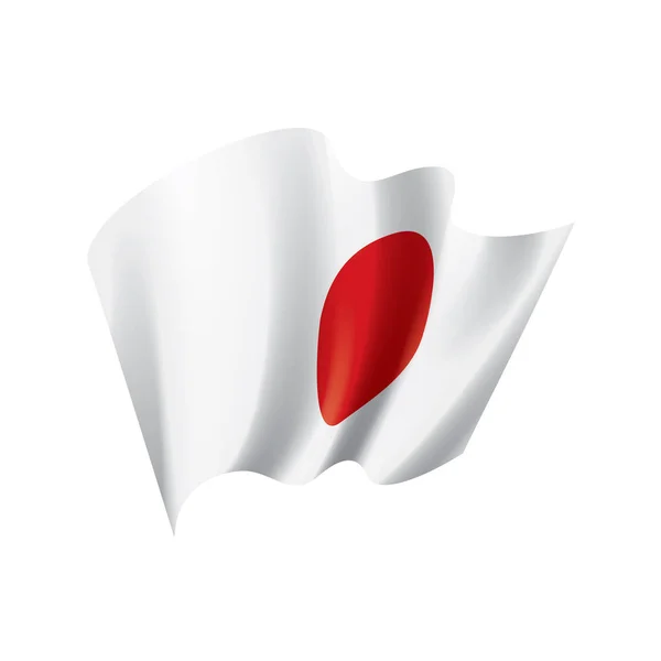 Drapeau du Japon, illustration vectorielle sur fond blanc — Image vectorielle