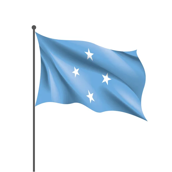 Estados Federados Bandeira da Micronésia, ilustração vetorial sobre fundo branco — Vetor de Stock