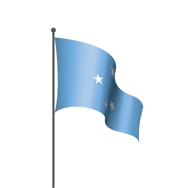 Estados Federados Micronesia flag, vector illustration on a white background — Vector de stock