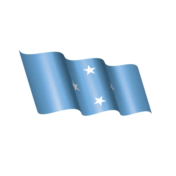 Estados Federados Bandeira da Micronésia, ilustração vetorial sobre fundo branco — Vetor de Stock