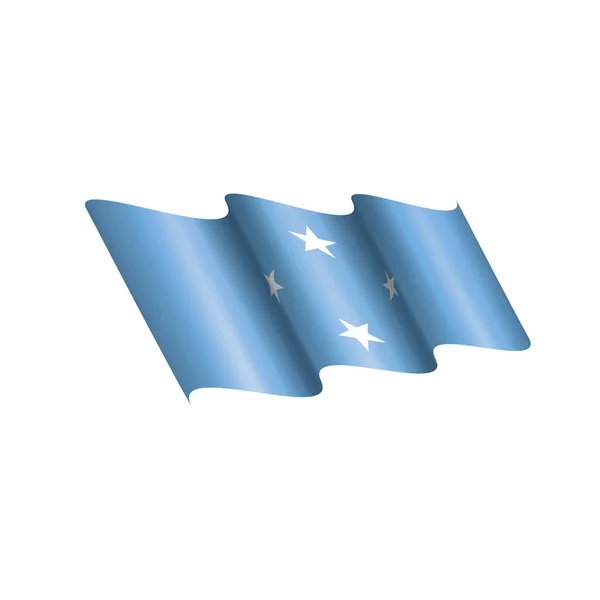 Estados Federados Micronesia flag, vector illustration on a white background — Vector de stock