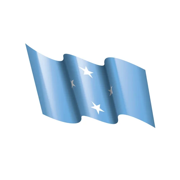 Estados Federados Micronesia flag, vector illustration on a white background — Vector de stock