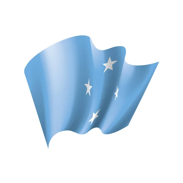 Flagge der Föderierten Staaten Mikronesien, Vektorabbildung auf weißem Hintergrund — Stockvektor
