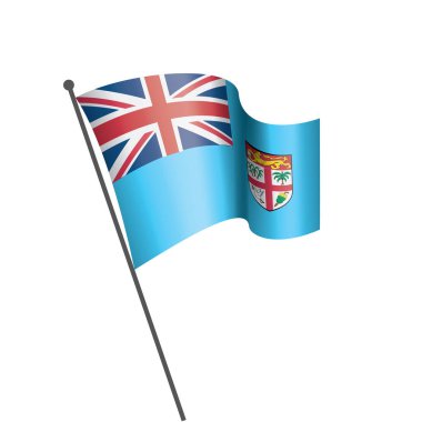Fiji ulusal bayrak, beyaz bir arka plan üzerinde vektör çizim