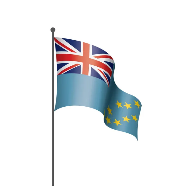 Tuvalu zászló, egy fehér háttér vektor illusztráció — Stock Vector