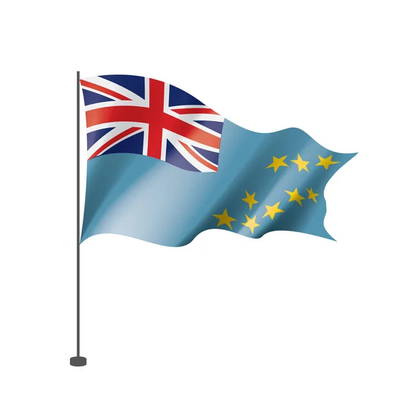 Bandeira de Tuvalu, ilustração vetorial sobre um fundo branco — Vetor de Stock