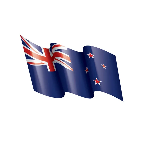 Σημαία Νέας Ζηλανδίας, διανυσματική απεικόνιση σε λευκό φόντο — Διανυσματικό Αρχείο
