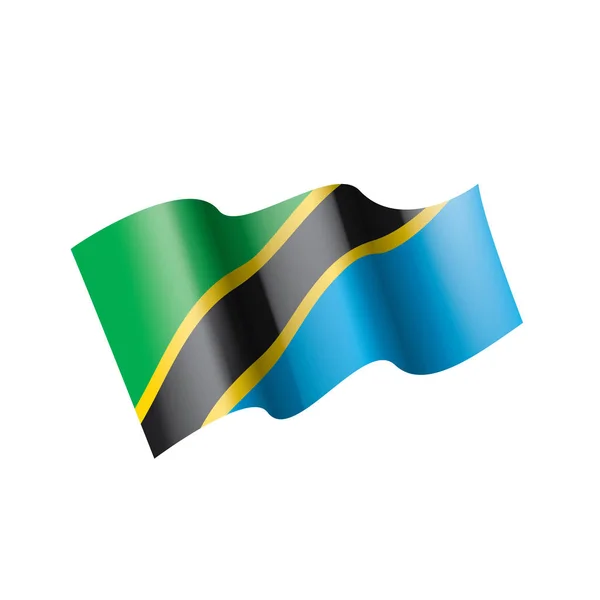 Tanzania flag, vector illustration on a white background — Stock Vector