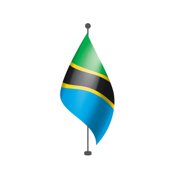 Bandera de Tanzania, ilustración vectorial sobre fondo blanco — Vector de stock