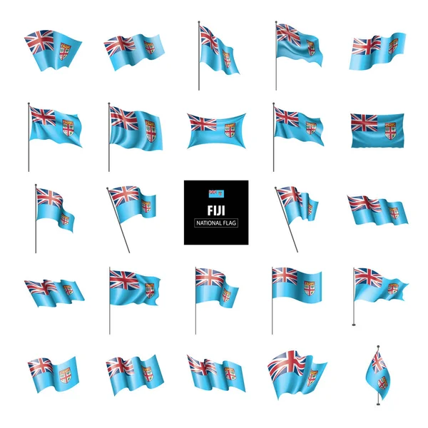 Bandera de Fiji, ilustración vectorial sobre fondo blanco — Vector de stock