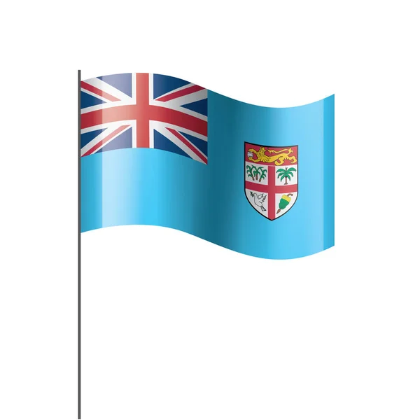 Fiji flagga, vektorillustration på vit bakgrund — Stock vektor