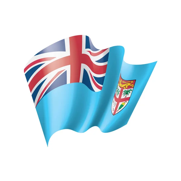 Bandiera Fiji, illustrazione vettoriale su sfondo bianco — Vettoriale Stock
