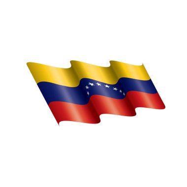 Venezuela bayrak, beyaz bir arka plan üzerinde vektör çizim