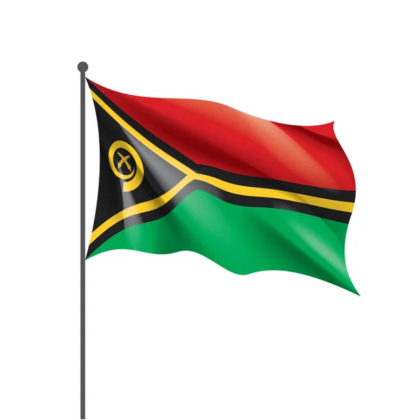 Σημαία Vanuatu, διανυσματική απεικόνιση σε λευκό φόντο — Διανυσματικό Αρχείο