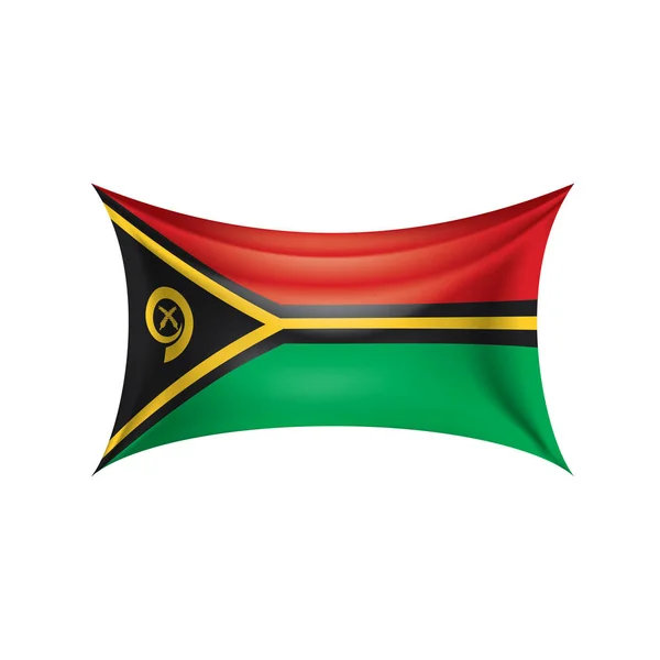 Bandera de Vanuatu, ilustración vectorial sobre fondo blanco — Vector de stock