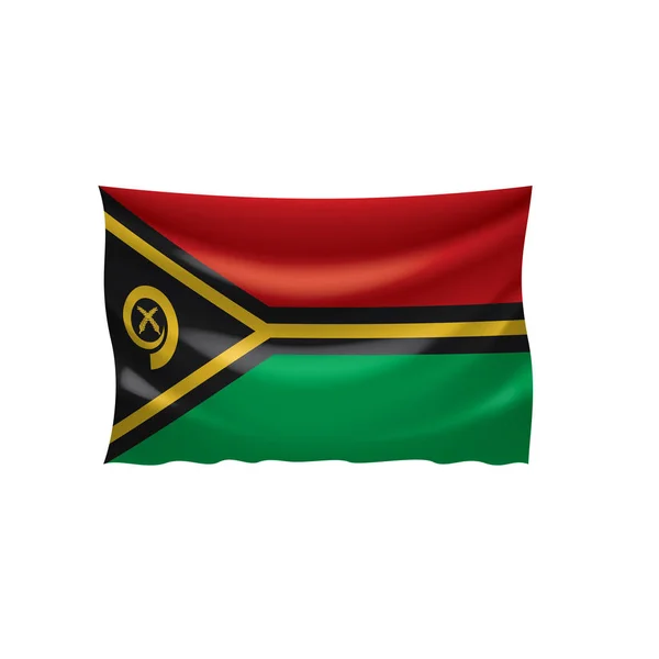 Bandera de Vanuatu, ilustración vectorial sobre fondo blanco — Vector de stock