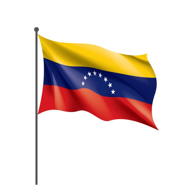 Venezuela bayrak, beyaz bir arka plan üzerinde vektör çizim — Stok Vektör