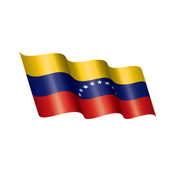 Venezuela lobogója, egy fehér háttér vektor illusztráció — Stock Vector