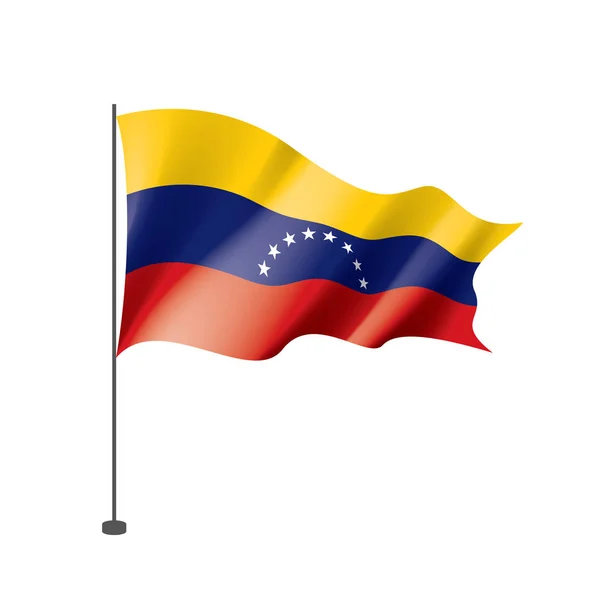 Bandeira Nacional Venezuela Ilustração Vetorial Sobre Fundo Branco — Vetor de Stock