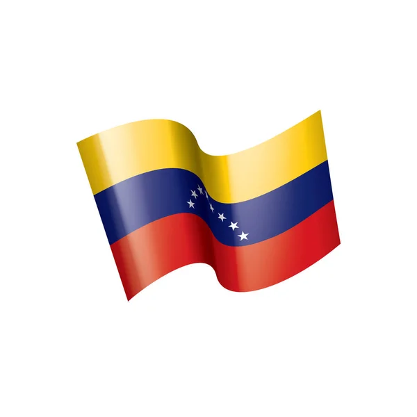 Vlag van Venezuela, vectorillustratie op een witte achtergrond — Stockvector