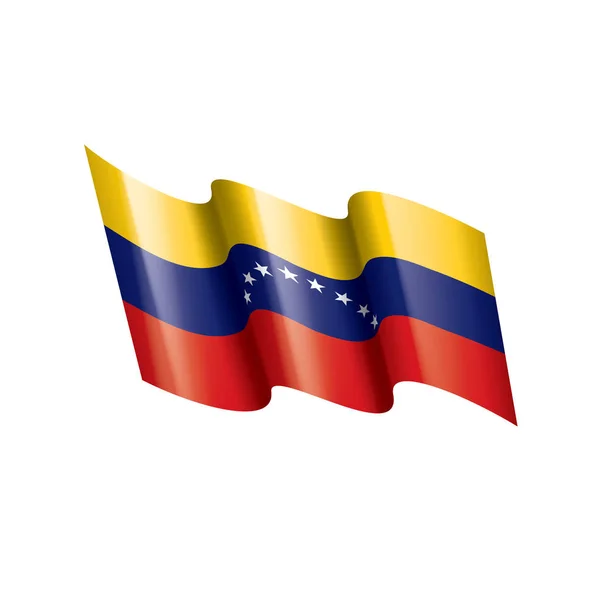 Bandera de Venezuela, ilustración vectorial sobre fondo blanco — Vector de stock