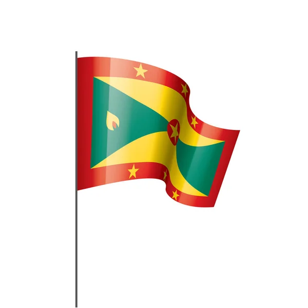 Flaga Grenady, wektor ilustracja na białym tle — Wektor stockowy