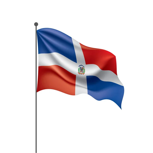 Dominicana flaga, wektor ilustracja na białym tle — Wektor stockowy