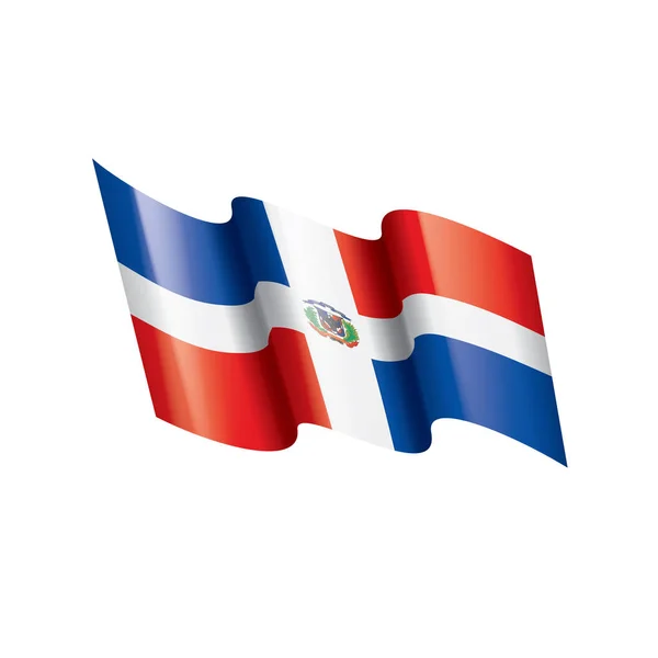Dominicana flagga, vektorillustration på vit bakgrund — Stock vektor