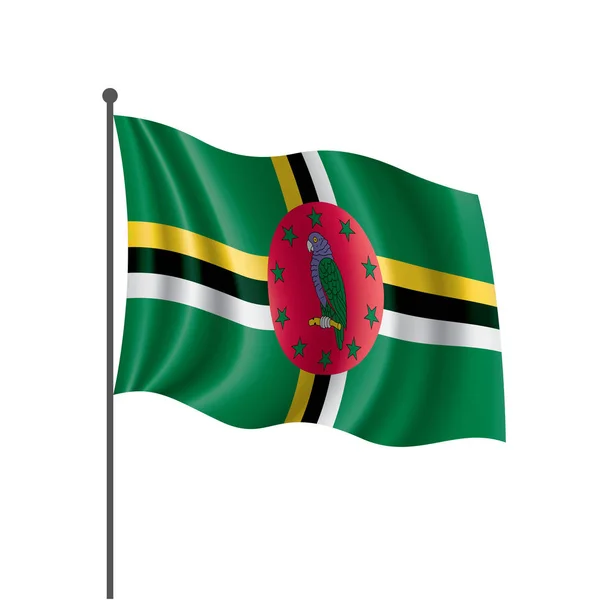 Bandera de Dominica, ilustración vectorial sobre fondo blanco — Archivo Imágenes Vectoriales