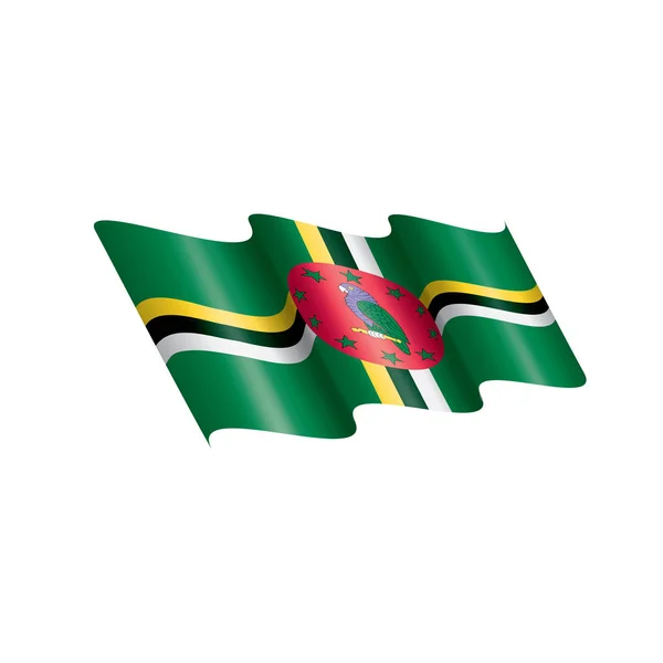 Dominica flagga, vektor illustration på en vit bakgrund — Stock vektor