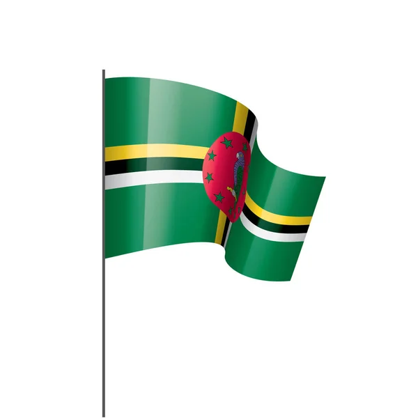 Dominica flagga, vektor illustration på en vit bakgrund — Stock vektor