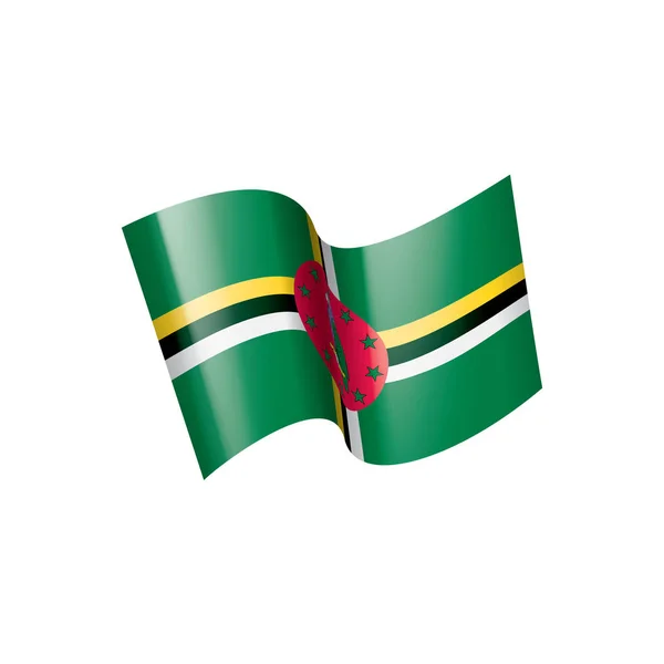 Dominica flagga, vektor illustration på en vit bakgrund — Stock vektor