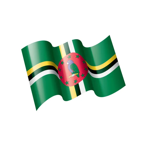 Dominica flagga, vektor illustration på en vit bakgrund — Stock vektor