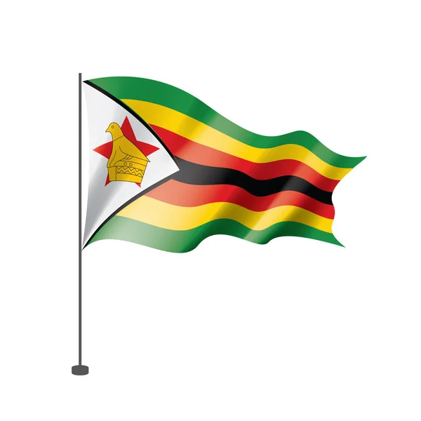 Drapeau du Zimbabwe, illustration vectorielle sur fond blanc — Image vectorielle