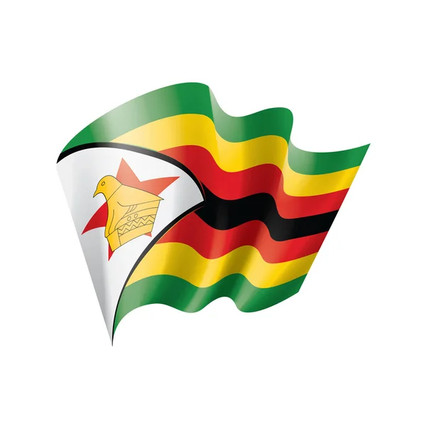 Zimbabwe vlag, vector illustratie op een witte achtergrond — Stockvector