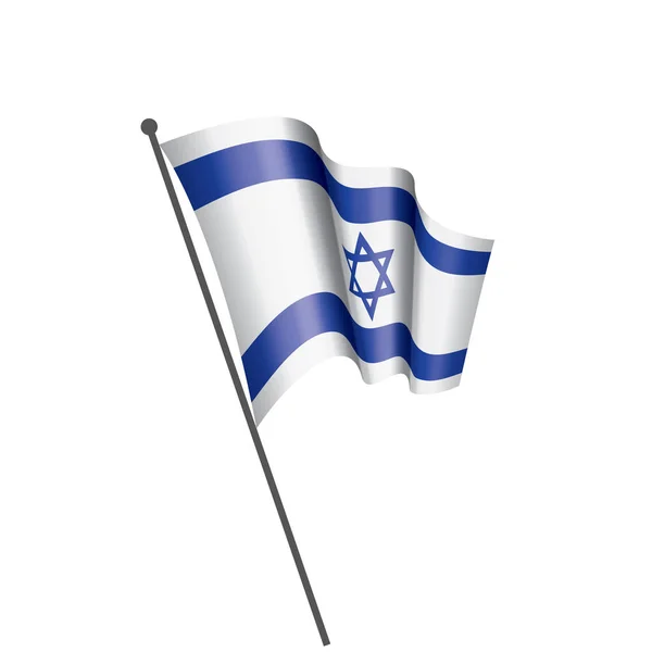 Israel flag, vector illustration on a white background — Stock Vector