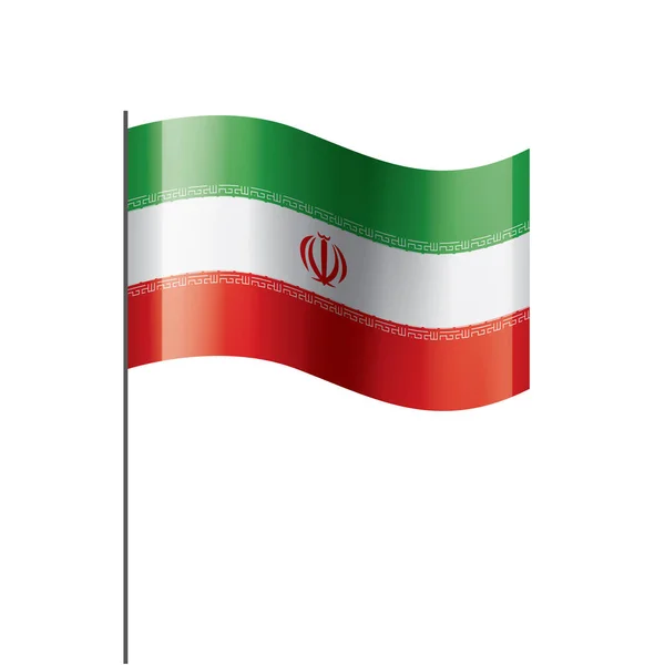 Iran vlag, vector illustratie op een witte achtergrond — Stockvector