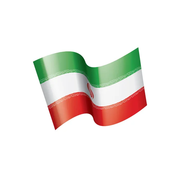 Bandiera Iran, illustrazione vettoriale su sfondo bianco — Vettoriale Stock